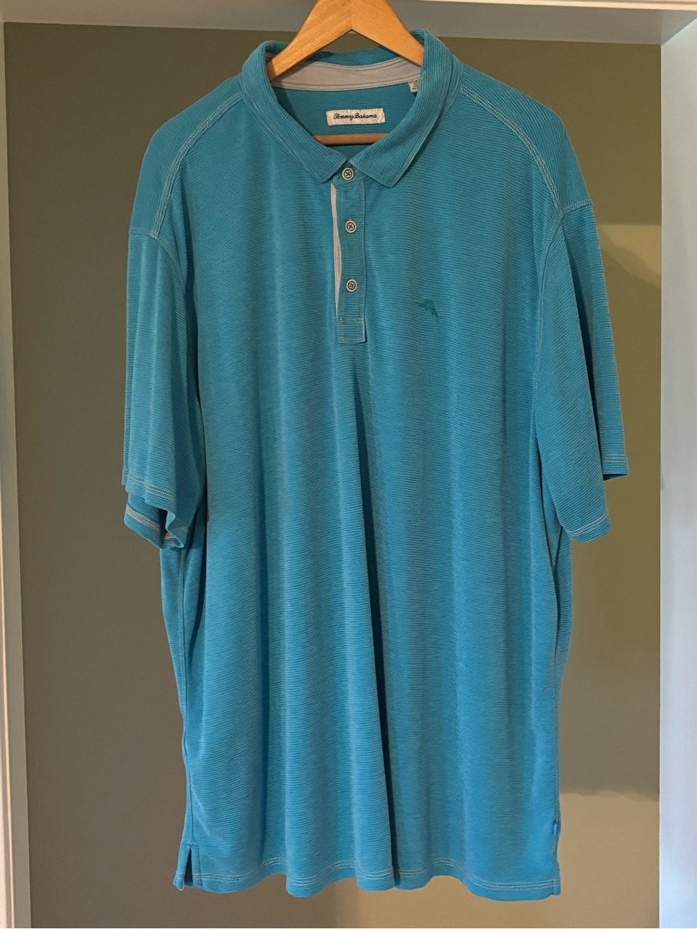 Tommy Bahama Men's Turquoise Polo Shirt